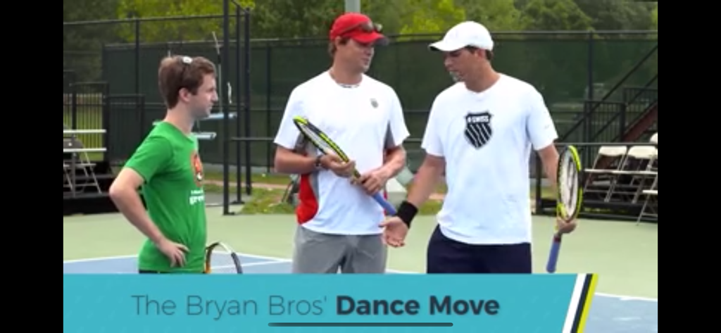 Fuzzy Yellow Balls - A video lesson from the Fuzzy Yellow Balls app featuring the Bryan Brothers on a tennis court