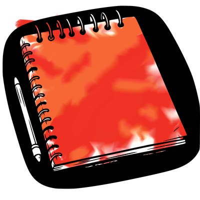 a blank sketch pad