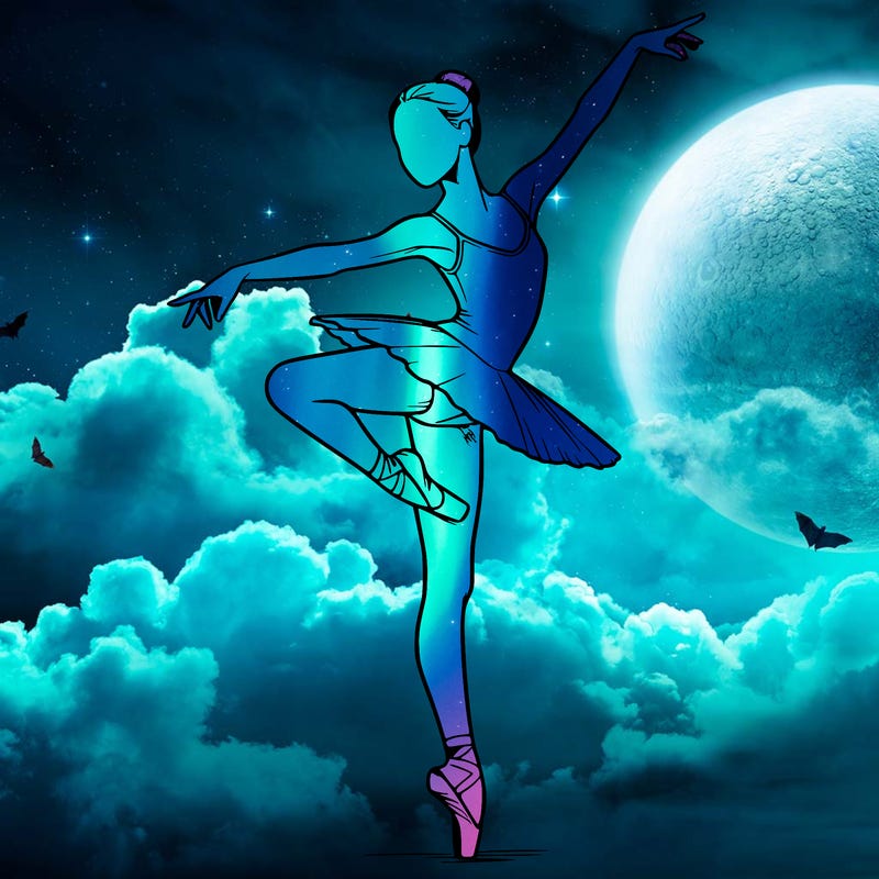 realistic person doing ballet