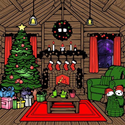 christmas house interior