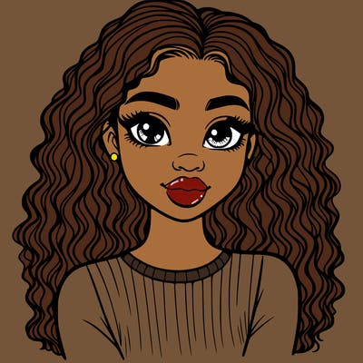 pretty young black girl- detailed