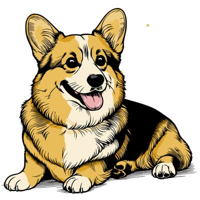 realistic corgi