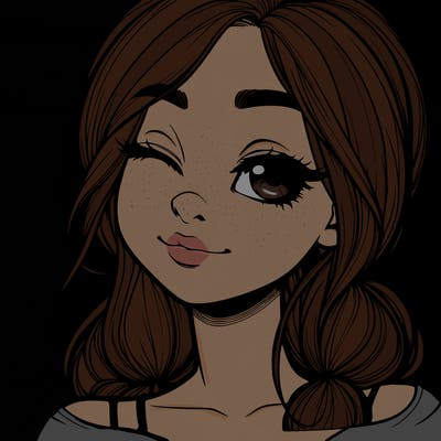 realistic girl with squinted eyes