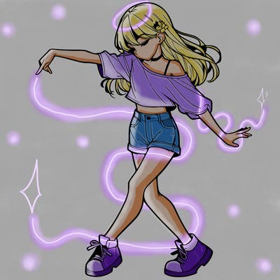 realistic girl danceing