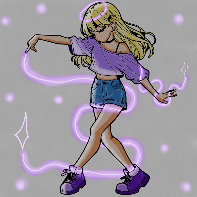 realistic girl danceing