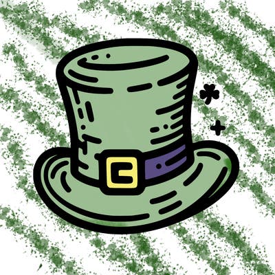 st patrick hat with thin lines