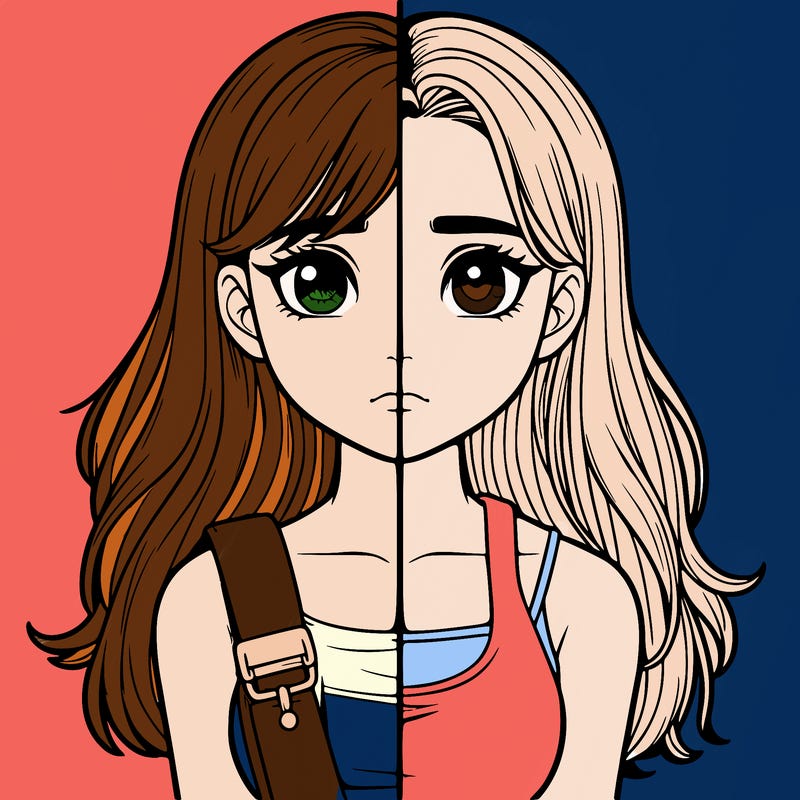 realistic girl split