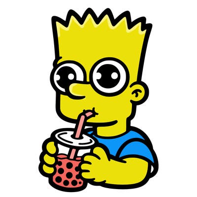 bart drinking boba