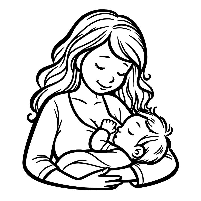 mother nursing her baby