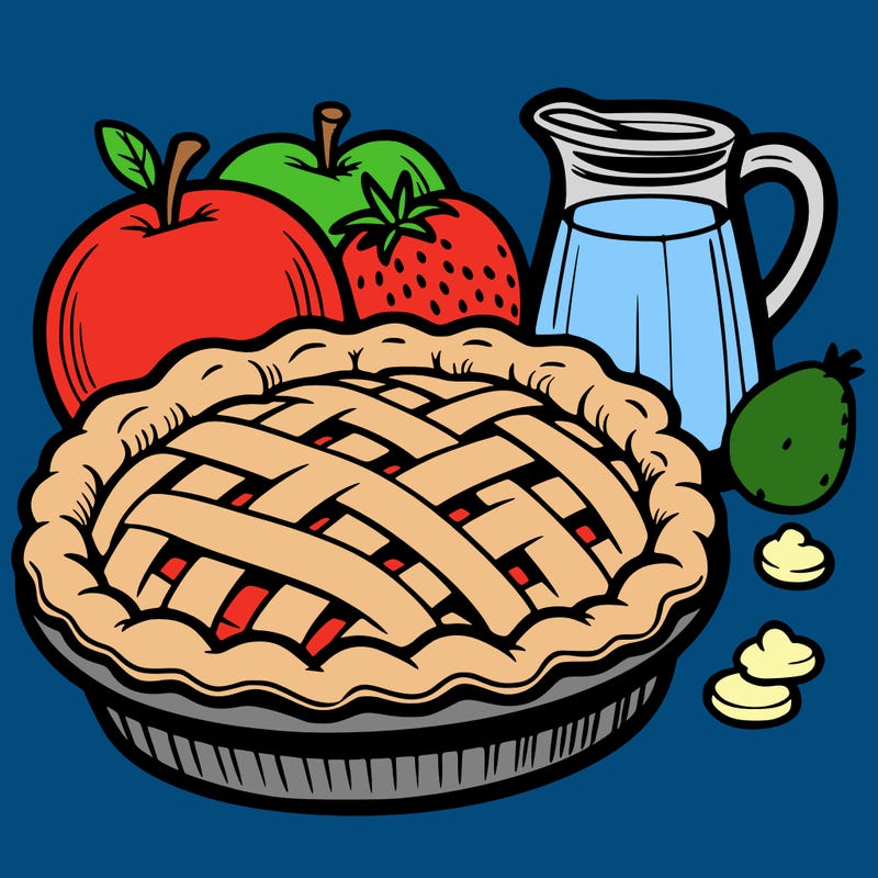 a pie of food
