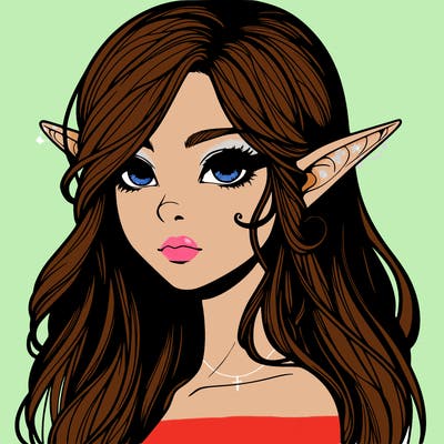 elf girl realistic dark fantasy