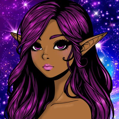 elf girl realistic dark fantasy