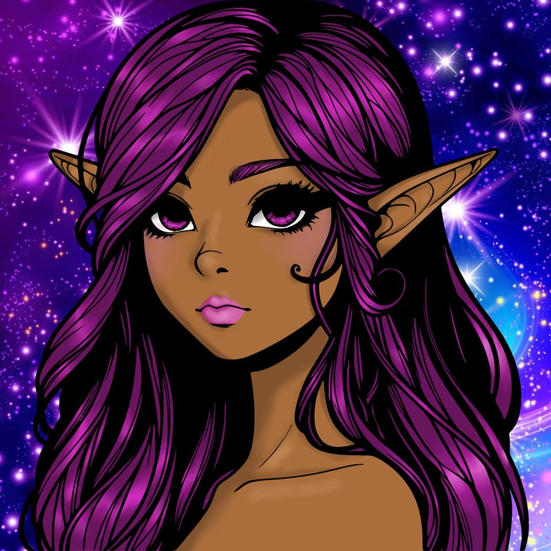 elf girl realistic dark fantasy