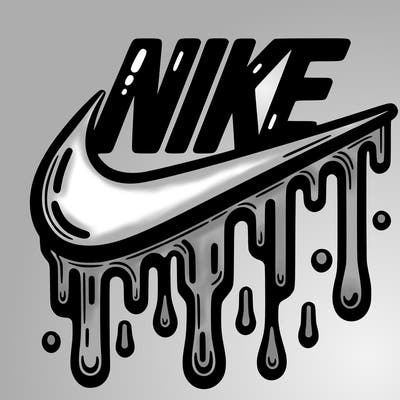 dripping nike logo