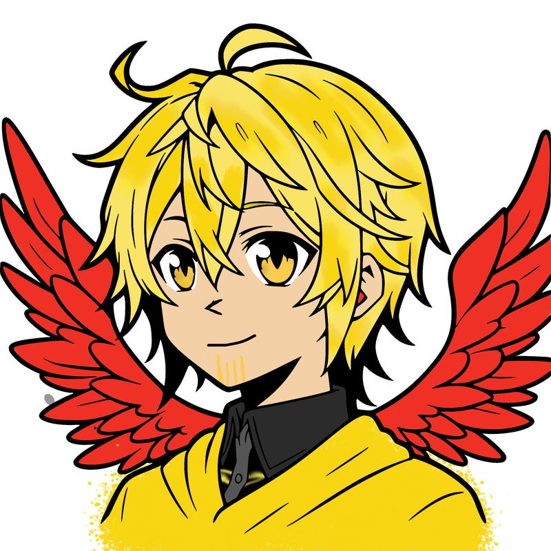 anime boy with wings