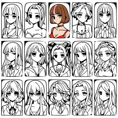 girls that look diffrent anime