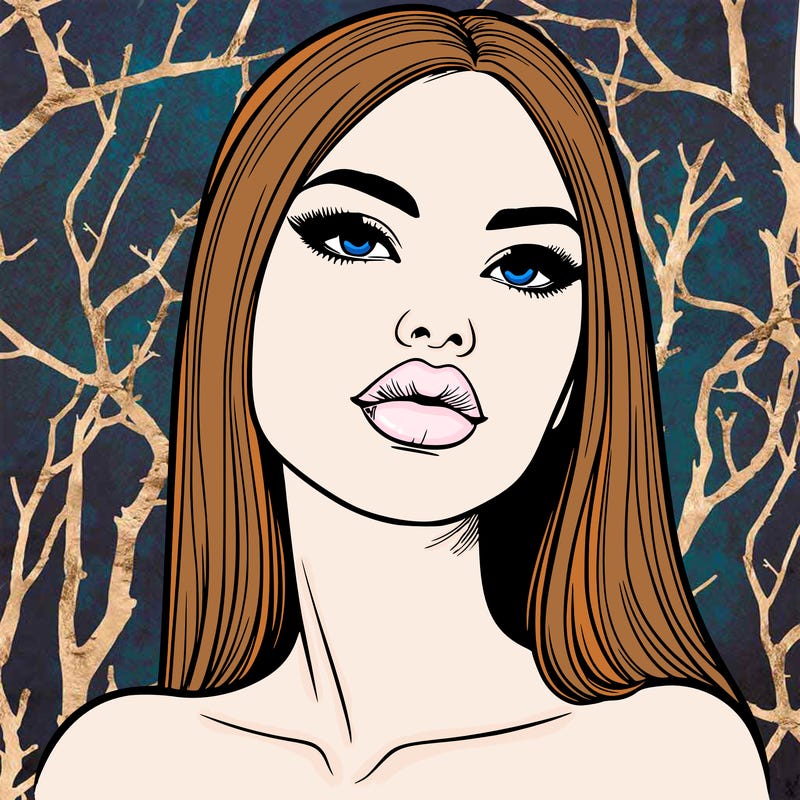 realistic woman with full lips