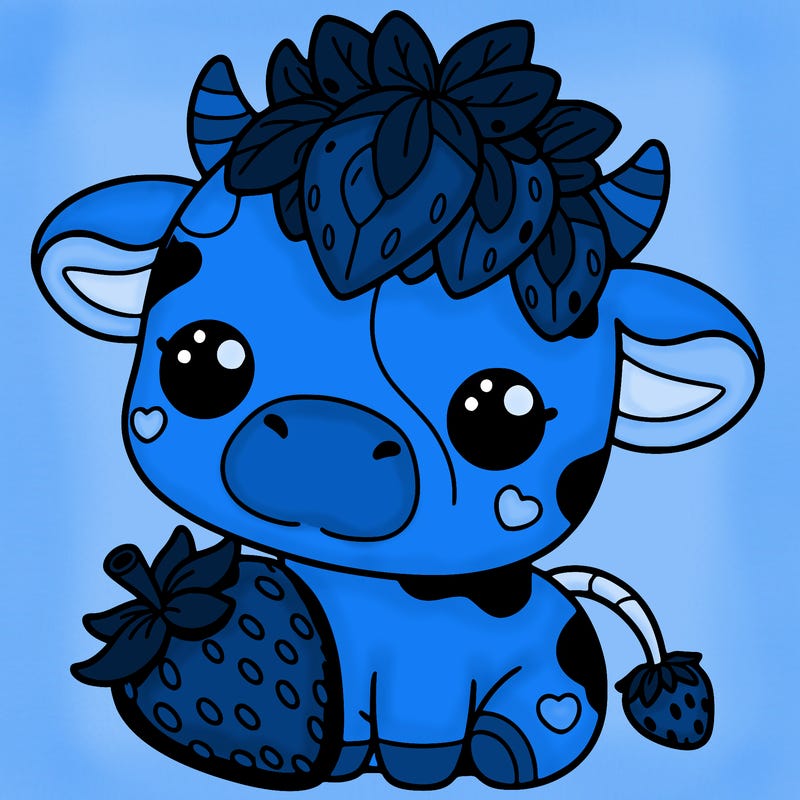 cute strawberry cow