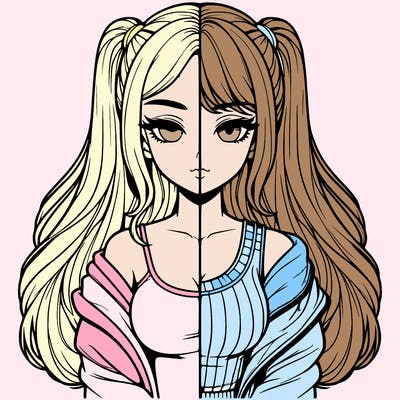 realistic girl split