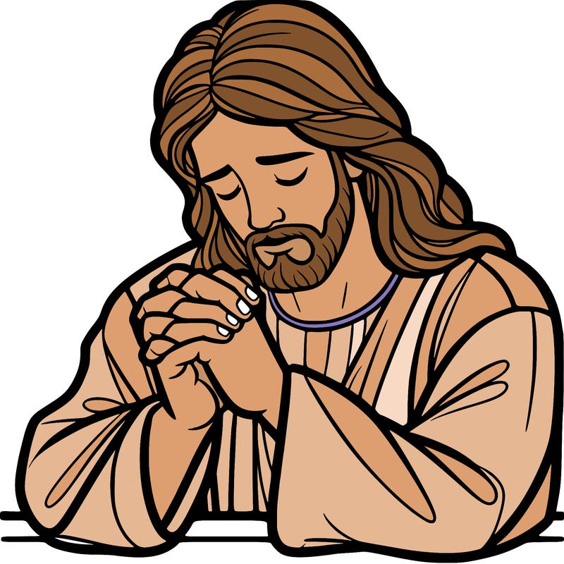 jesus praying to god