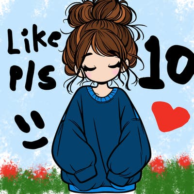 girl with baggy sweatshirt and messy bun