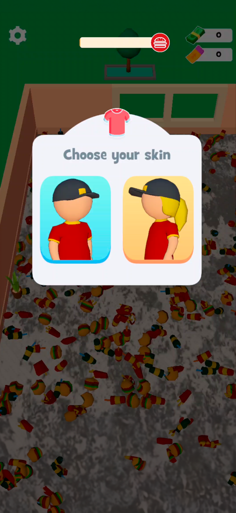 Clean It: Cleaning Games - Character selection screen in Clean It game with options for male and female avatars