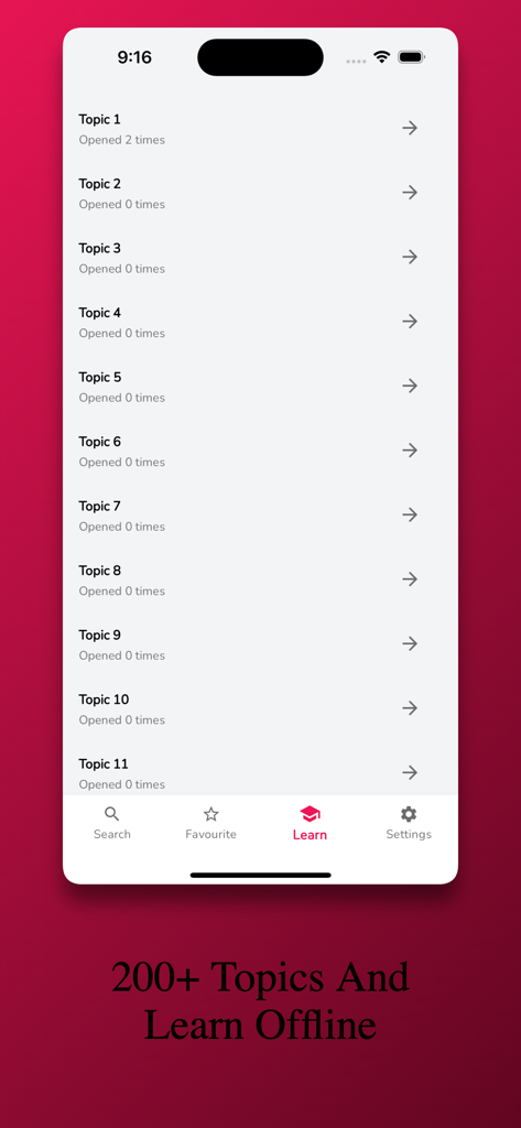 Tagalog Learning - Beginners - Screenshot of the Tagalog learning app showing a list of topics with progress tracking