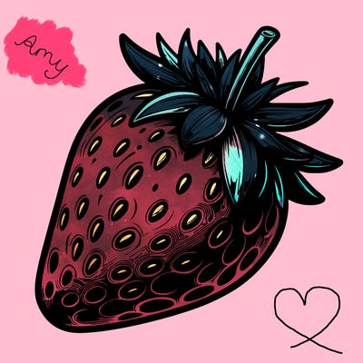 realistic strawberry