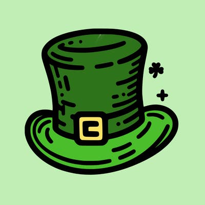 st patrick hat with thin lines