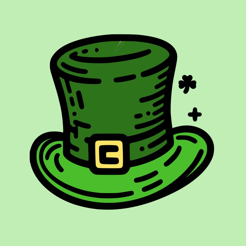st patrick hat with thin lines