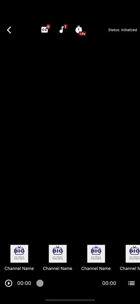 BIG IPTV(M3U Player) - BIG IPTV media player interface with channel list and playback controls