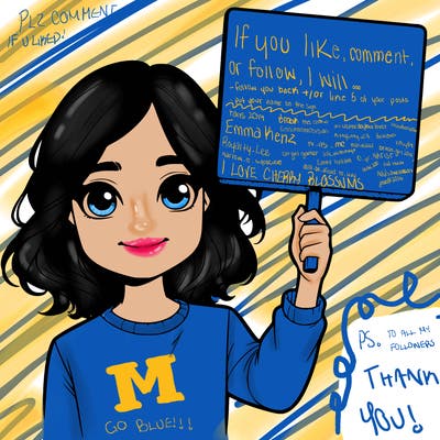 realistic girl holding up a sign