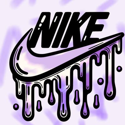 dripping nike logo