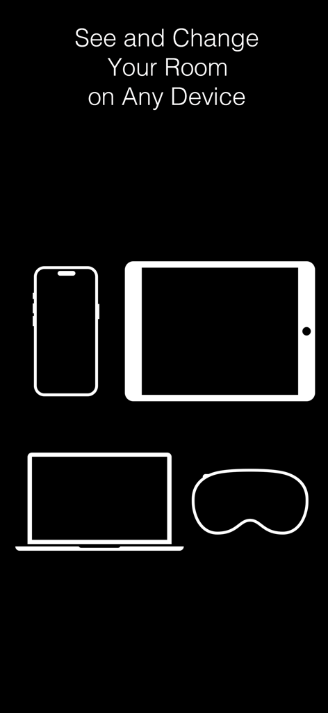 Room Genie 6D Design Simulator - Room Genie design app interface for smartphone tablet laptop and spatial computing headsets