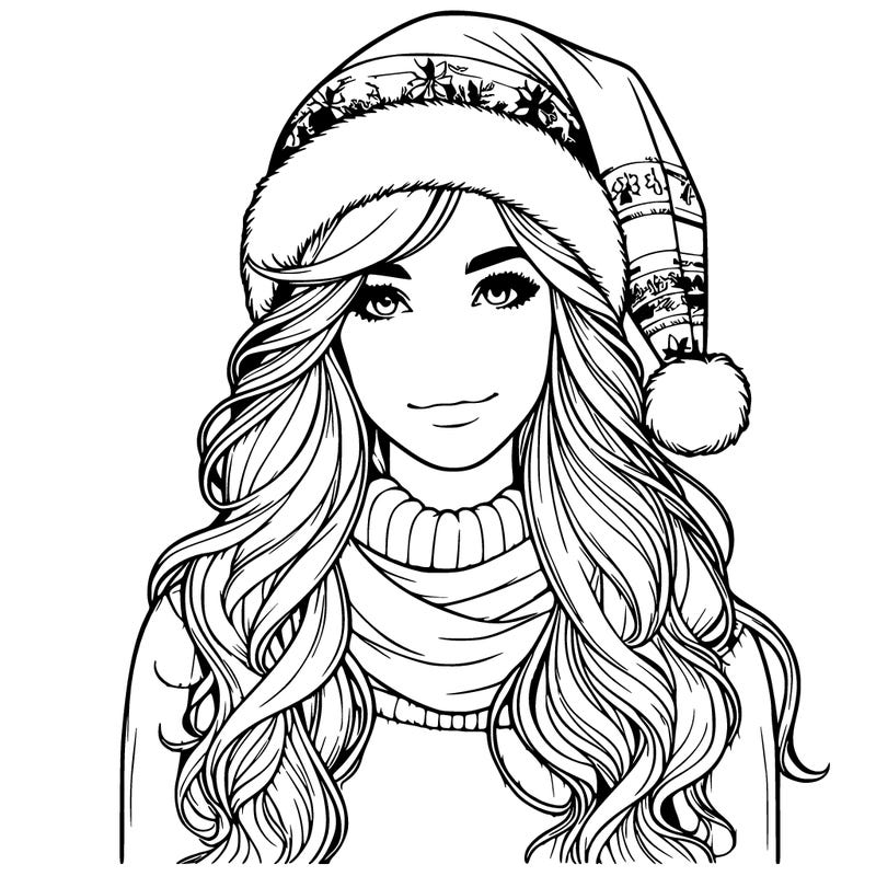 realistic christmas girl