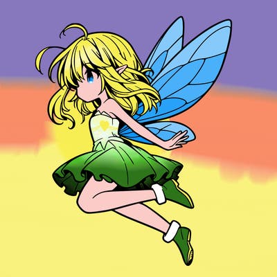 manga fairy flying