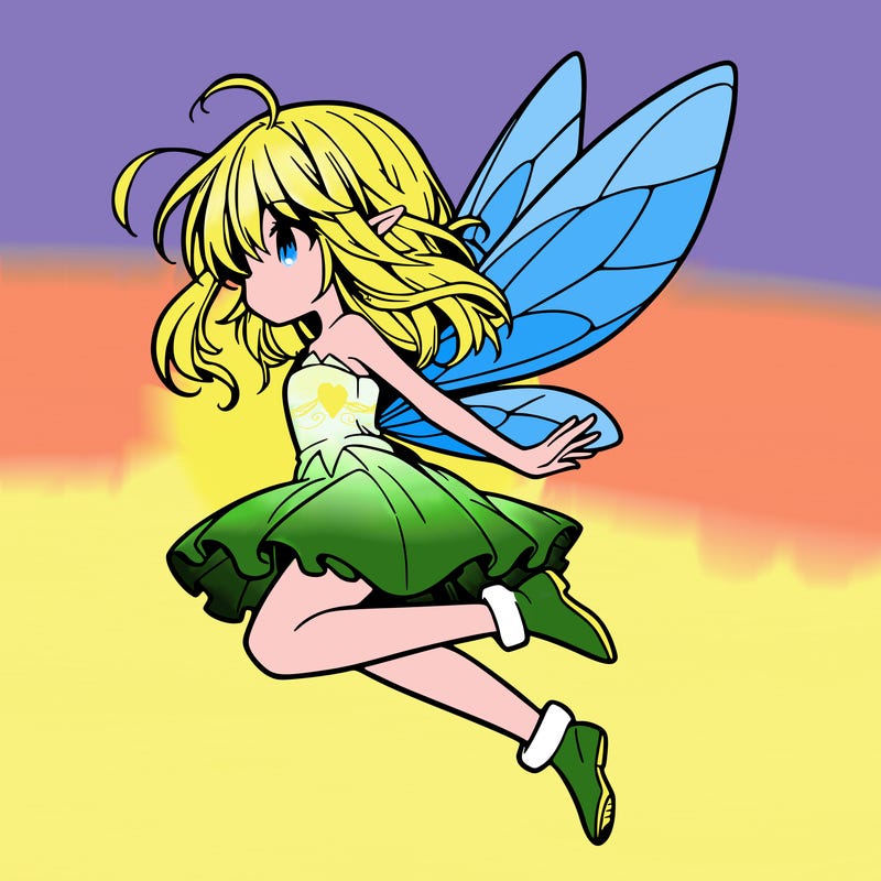manga fairy flying