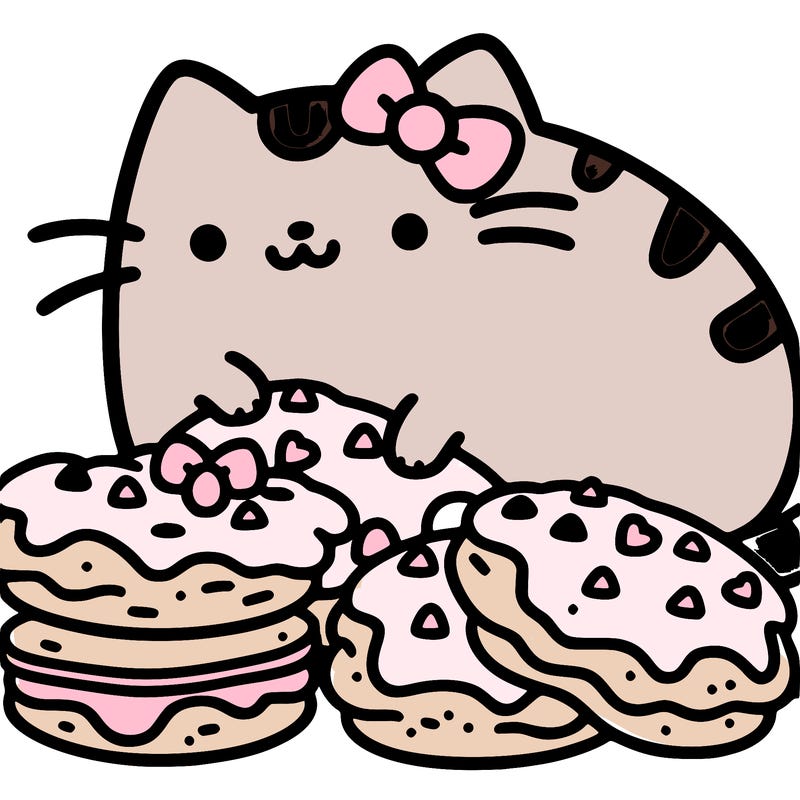 pusheen and cookies