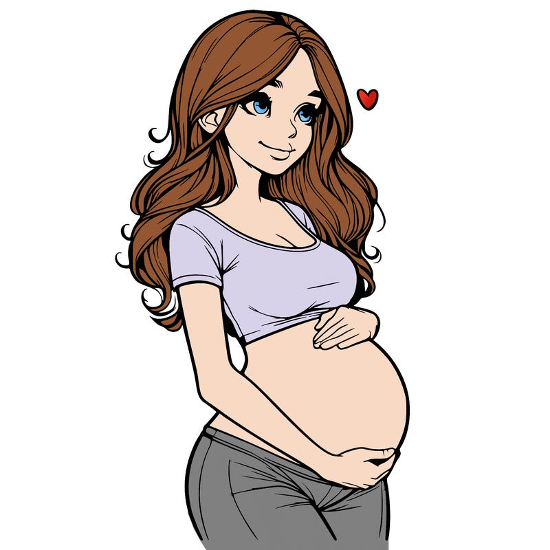 realistic pregnant girl