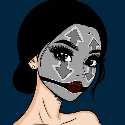 realistic girl with lashes