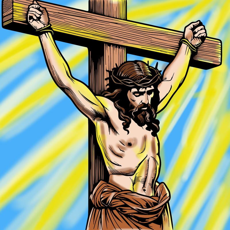 jesus realistic on the cross