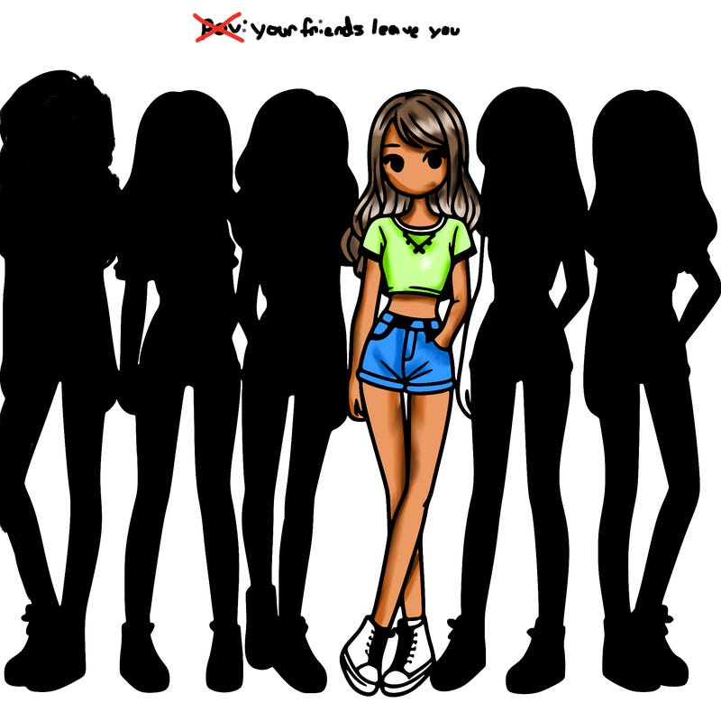 a group of girls wearing crop tops and shorts