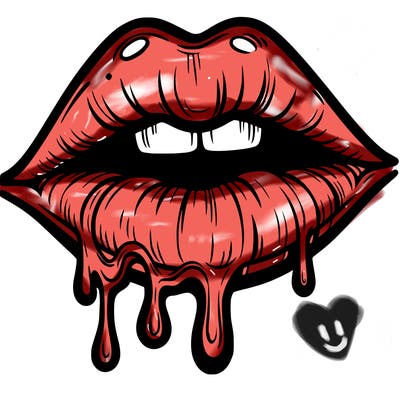 lips that look realistic and drip