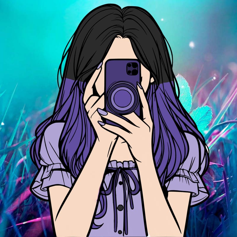 a realistic girl holding her phone taking pictures