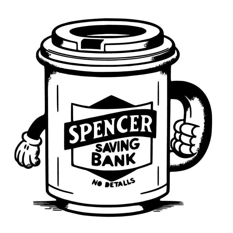 spencer saving bank cup
