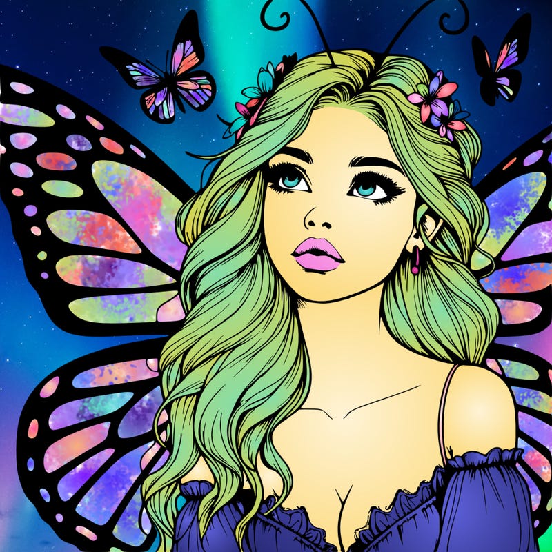 butterfly fairy realistic girl
