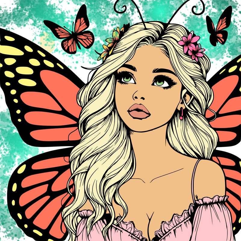 butterfly fairy realistic girl