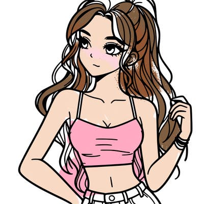 girl in crop top