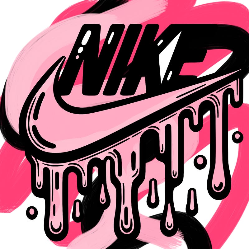 dripping nike logo