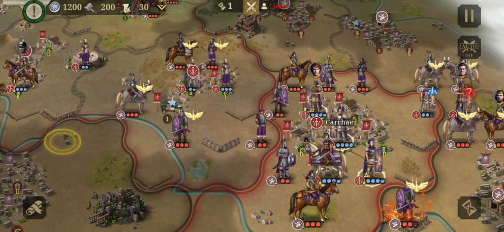 Great Conqueror: Rome - Turn-based strategy map in Great Conqueror Rome featuring Roman legions and historical units.